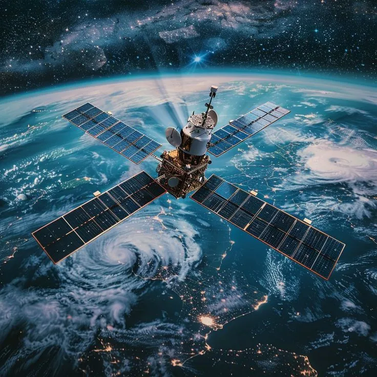 Satellite d'observation de la Terre survolant le territoire